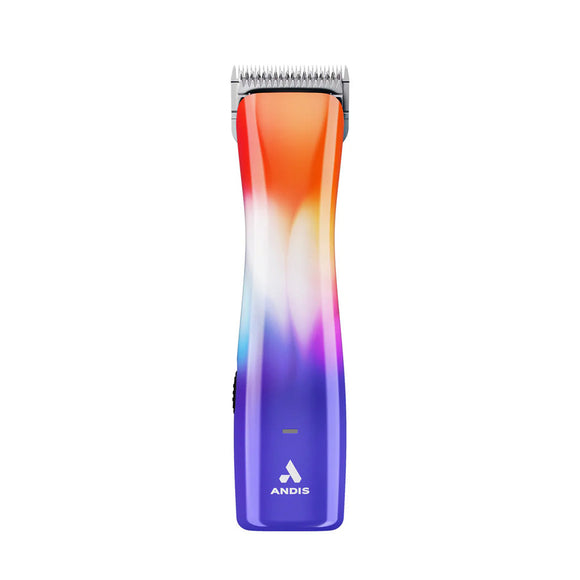 Colorful hair clipper with Andis logo on a white background