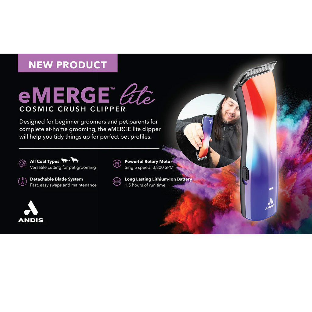 Andis eMERGE Lite Dog & Cat Clipper Cosmic Crush
