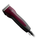 Red and black hair clipper on a white background