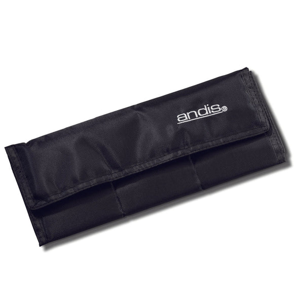 Black tool roll with 'Andis' branding on a white background