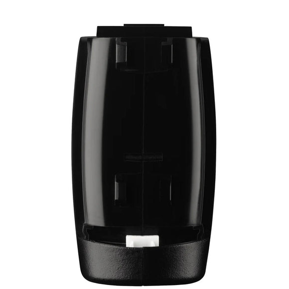 Black electronic device on a white background