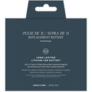 Packaging for Pulse ZR II/Supra ZR II replacement battery with Andis branding.