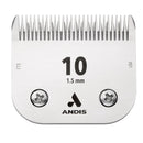 Andis hair clipper comb with size 10 and 1.5 mm on a white background