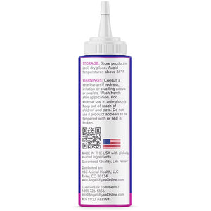 Bottle with label on a white background
