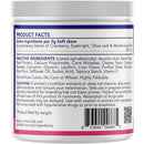 Back label of a supplement container with product facts, inactive ingredients, and other details.