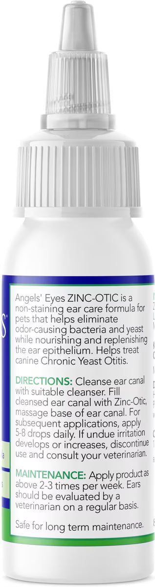 Ear care product with label on a white background