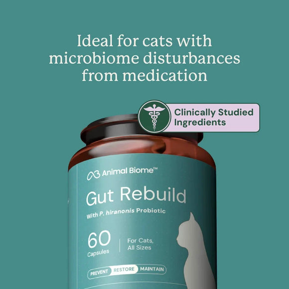 Animal Biome Gut Rebuild for Cats 60 count - Cat Digestive & Probiotics Supplements 6