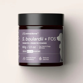 Animal Biome S.boulardii + FOS Probiotic + Prebiotic Powder for Dogs & Cats - Cat and Dog & Probiotics Supplements 1