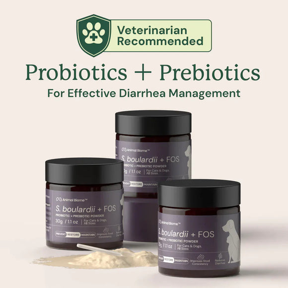 Animal Biome S.boulardii + FOS Probiotic + Prebiotic Powder for Dogs & Cats - Cat and Dog & Probiotics Supplements 2