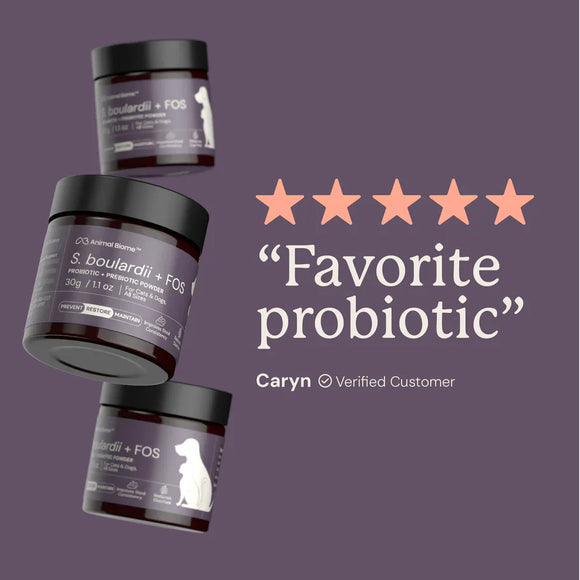 Animal Biome S.boulardii + FOS Probiotic + Prebiotic Powder for Dogs & Cats - Cat and Dog & Probiotics Supplements 5