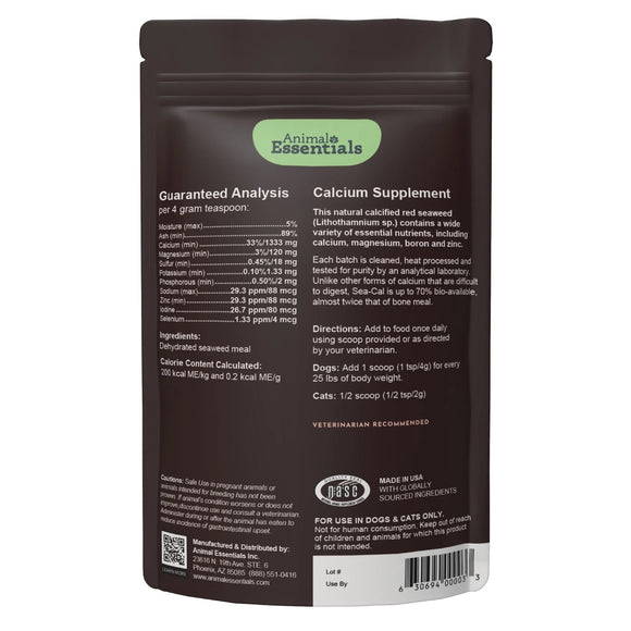 Animal Essentials Calcium Supplement Powder Sea-Cal Hip & Joint for Dogs & Cats 8.5-oz - Dog Supplements & Vitamins 10