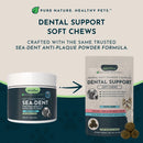 Animal Essentials Herbal Anti-Plaque Formula Dental Support Soft Chews for Dogs & Cats 60-count - Dog Supplements &