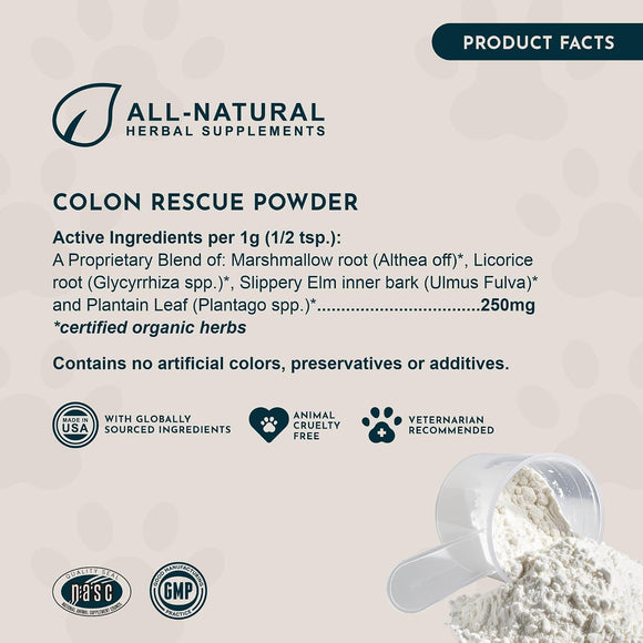 Animal Essentials Herbal Digestive Powder Colon Rescue Powder for Dogs & Cats 1-oz - Dog Supplements & Vitamins 6