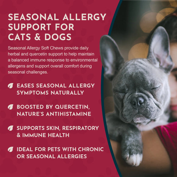 Animal Essentials Herbal Seasonal Allergy Formula Soft Chews for Dogs & Cats 60-count - Dog Supplements & Vitamins 5