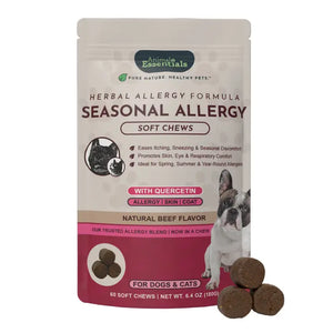 Animal Essentials Herbal Seasonal Allergy Formula Soft Chews for Dogs & Cats 60-count - Dog Supplements & Vitamins 1
