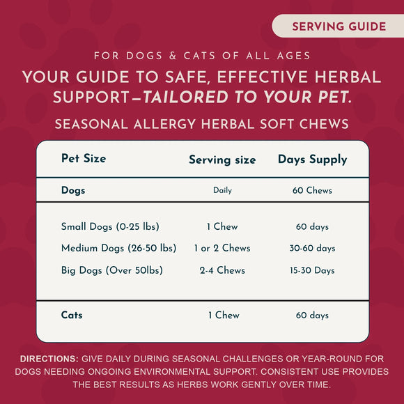 Animal Essentials Herbal Seasonal Allergy Formula Soft Chews for Dogs & Cats 60-count - Dog Supplements & Vitamins 6