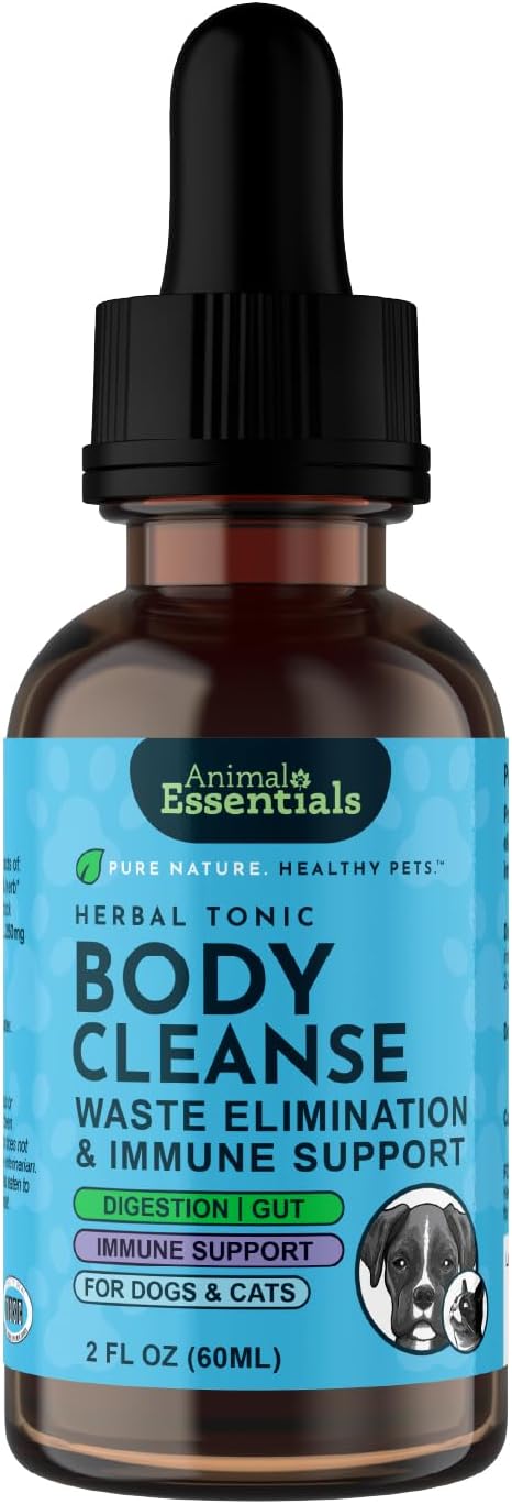 Animal Essentials Herbal Tonic Blend Body Cleanse Waste Elimination & Immune Support for Dogs & Cats - 2-oz - Dog