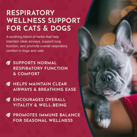 Animal Essentials Herbal Tonic Blend Breathe Ez Promotes Clear Easy Breathing for Dogs & Cats - Dog Supplements &