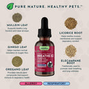 Animal Essentials Herbal Tonic Blend Breathe Ez Promotes Clear Easy Breathing for Dogs & Cats - Dog Supplements &