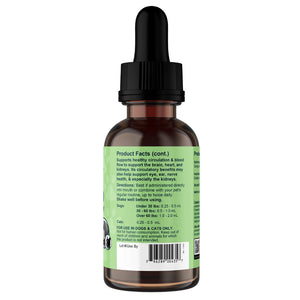 Animal Essentials Herbal Tonic Blend Ginkgo Supports Healthy Circulation & Cognition for Dogs & Cats - Dog Supplements