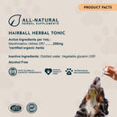 Animal Essentials Herbal Tonic Blend Hairball Relief Prevents & Removes Hairballs for Dogs & Cats - Dog Supplements &