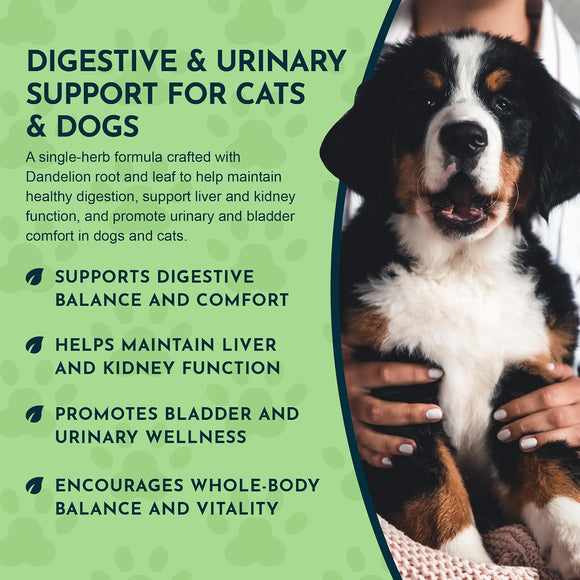 Animal Essentials Herbal Tonic Dandelion Supports Healthy Liver Function for Dogs & Cats - Dog Supplements & Vitamins 8