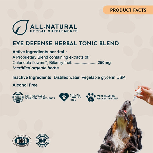 Animal Essentials Herbal Tonic Eye Defense Supports Ocular Health for Dogs & Cats - Dog Supplements & Vitamins 9