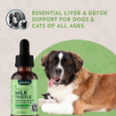 Animal Essentials Herbal Tonic Milk Thistle Supports Healthy Liver Function for Dogs & Cats - Dog Supplements &