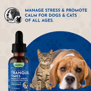 Animal Essentials Herbal Tonic Tranquil Times Manages Stress & Promotes Calm for Dogs & Cats - Dog Supplements &