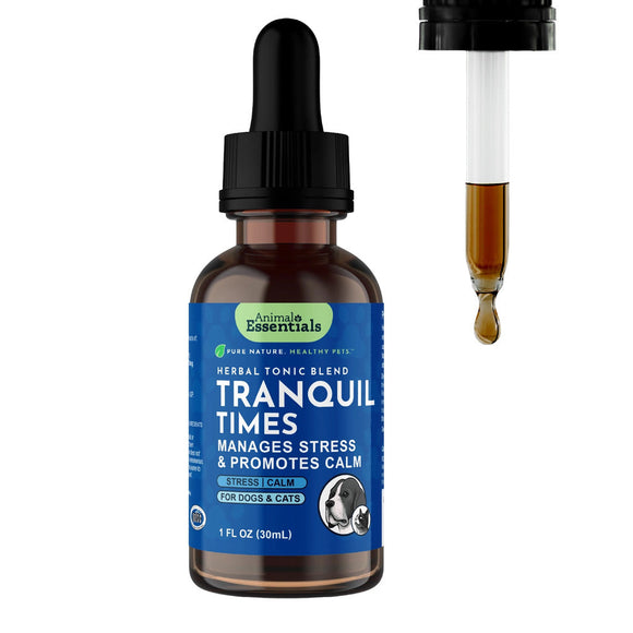 Animal Essentials Herbal Tonic Tranquil Times Manages Stress & Promotes Calm for Dogs & Cats - 1-oz - Dog Supplements &