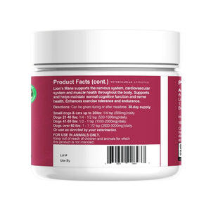 Animal Essentials Lion's Mane Mushroom Focus Cardiovascular Support for Dogs & Cats, 1.8-oz Dog Supplements & Vitamins.