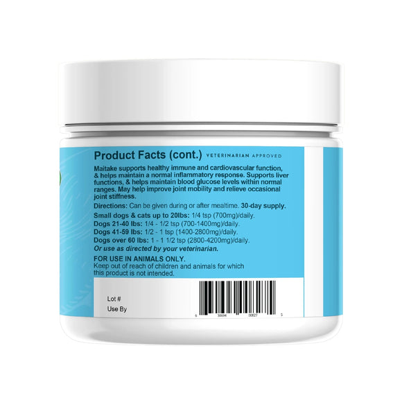 Animal Essentials Maitake Mushroom Vitality Optimum Circulatory Function for Dogs & Cats 2.8-oz - Dog Supplements &