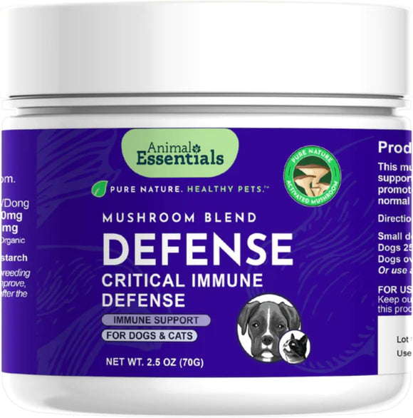 Animal Essentials Mushroom Blend Defense Immune Support for Dogs & Cats, 2.5-oz Dog Supplements & Vitamins.