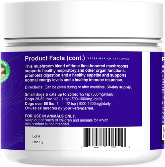 Animal Essentials Mushroom Blend Defense Immune Support for Dogs & Cats, 2.5-oz Dog Supplements & Vitamins.