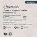 Animal Essentials Reishi Mushroom Longevity Antioxidant & Liver Protection for Dogs & Cats 1.8-oz - Dog Supplements &