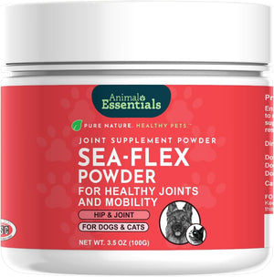 Animal Essentials Sea-Flex Powder for Healthy Joints & Mobility for Dogs & Cats, 3.5-oz Dog Supplements & Vitamins.