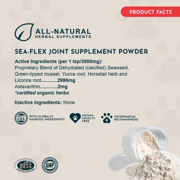 Animal Essentials Sea-Flex Powder for Healthy Joints & Mobility for Dogs & Cats 3.5-oz - Dog Supplements & Vitamins 6