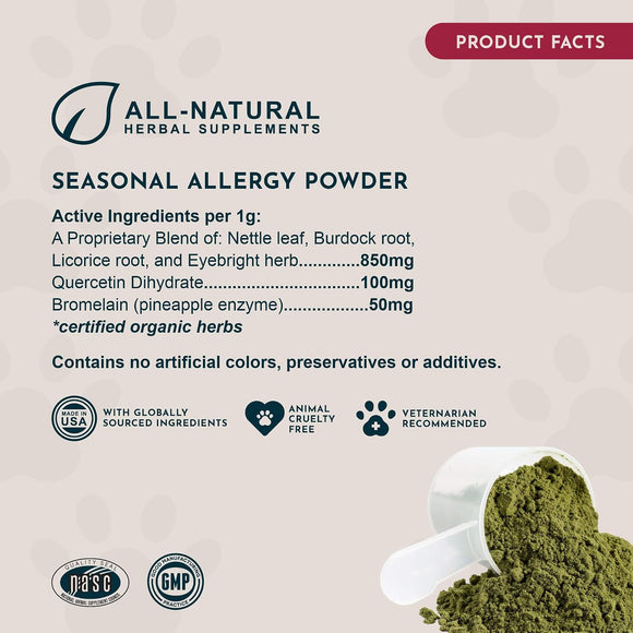 Animal Essentials Seasonal Allergy Powder for Dogs & Cats 2.5-oz - Dog Supplements & Vitamins 6