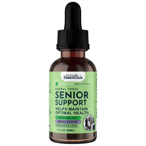 Animal Essentials Senior Support Herbal Tonic to Maintain Optimal Health for Dogs & Cats - 1 oz - Pet Vitamins &