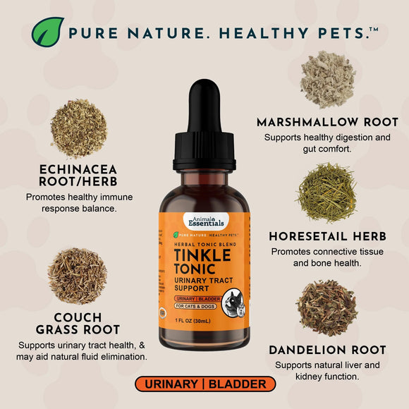 Animal Essentials Tinkle Tonic Herbal Tonic to Support Urinary Tracts System for Dogs & Cats - Urinary Tract 5