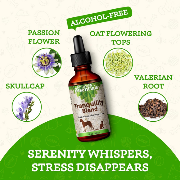 Animal Essentials Tranquil Times Herbal Tonic to Manage Stress & Calm for Dogs & Cats - Calming & Behavior 3
