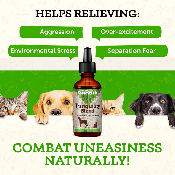 Animal Essentials Tranquil Times Herbal Tonic to Manage Stress & Calm for Dogs & Cats - Calming & Behavior 5