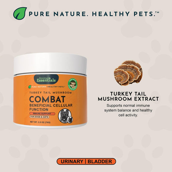 Animal Essentials Turkey Tail Mushroom Combat Immune Support for Dogs & Cats 2.5-oz - Dog Supplements & Vitamins 4