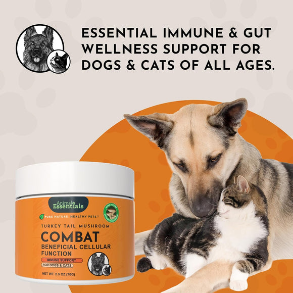Animal Essentials Turkey Tail Mushroom Combat Immune Support for Dogs & Cats 2.5-oz - Dog Supplements & Vitamins 8