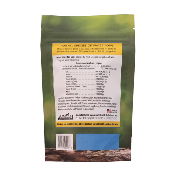 Animal Health Solutions Duck Boost Probiotic Vitamin & Electrolyte Supplement for Water Fowl - Poultry Food 8
