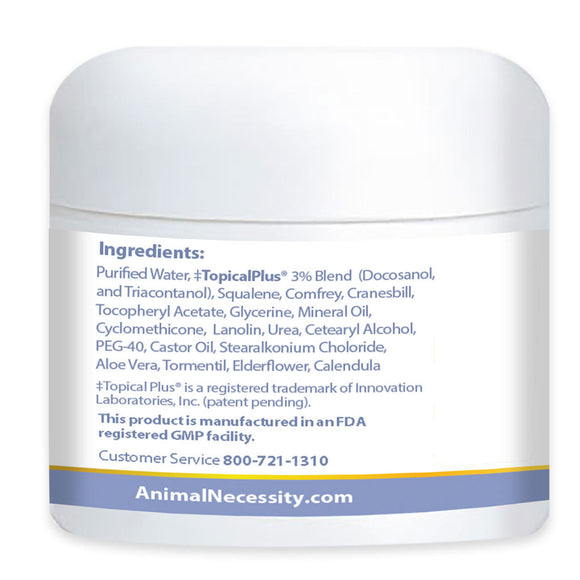 Ingredients of Animal Necessity ShaNa Vet Anti-Itch Skin & Coat Cream for Pets