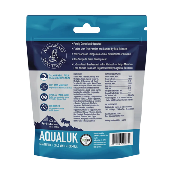 Annamaet Aqualuk Cold Water Fish Formula Grain-Free Oven-Baked Dog Treats (7 oz) - Dog Treats 3