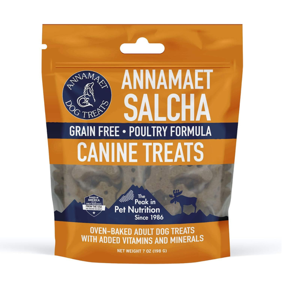 Annamaet Salcha Poultry Formula Grain-Free Oven-Baked Dog Treats (7 oz) - Dog Treats 1