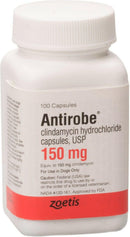 Antirobe (clindamycin hydrochloride) Capsules - 150-mg / 1 Capsule - Pet Medicine 2