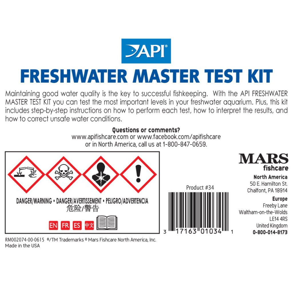 Api Water Testing Kit API Freshwater Master Test Kit: Healthy Aquarium Environment